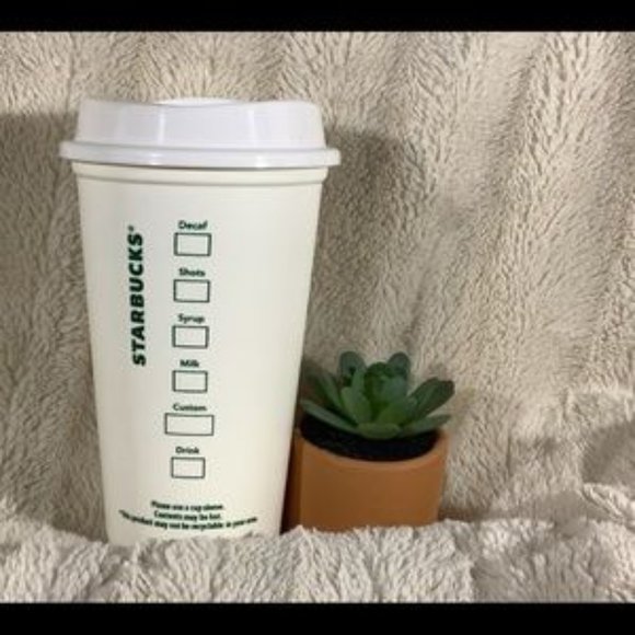 Starbucks Plastic Reusable Travel Coffee Mug NWOT